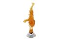Dancing elephant in amber crystal amber - Lalique